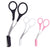 Eyebrow Scissors with Comb Stainless Steel Makeup Trimmer Beauty Tool 3 Colours - Pink