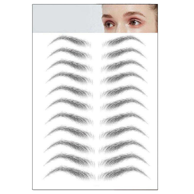 3D Waterproof Eyebrow Tattoo Sticker Hair-Like Natural Brows for Sparse Eyebrows - E12
