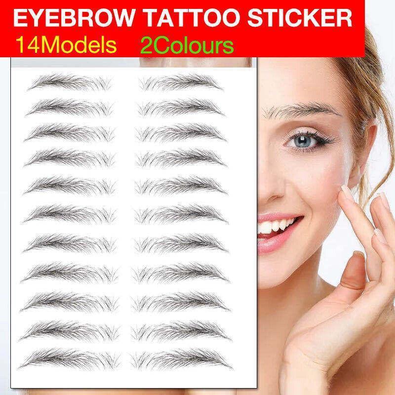 3D Waterproof Eyebrow Tattoo Sticker Hair-Like Natural Brows for Sparse Eyebrows - E16
