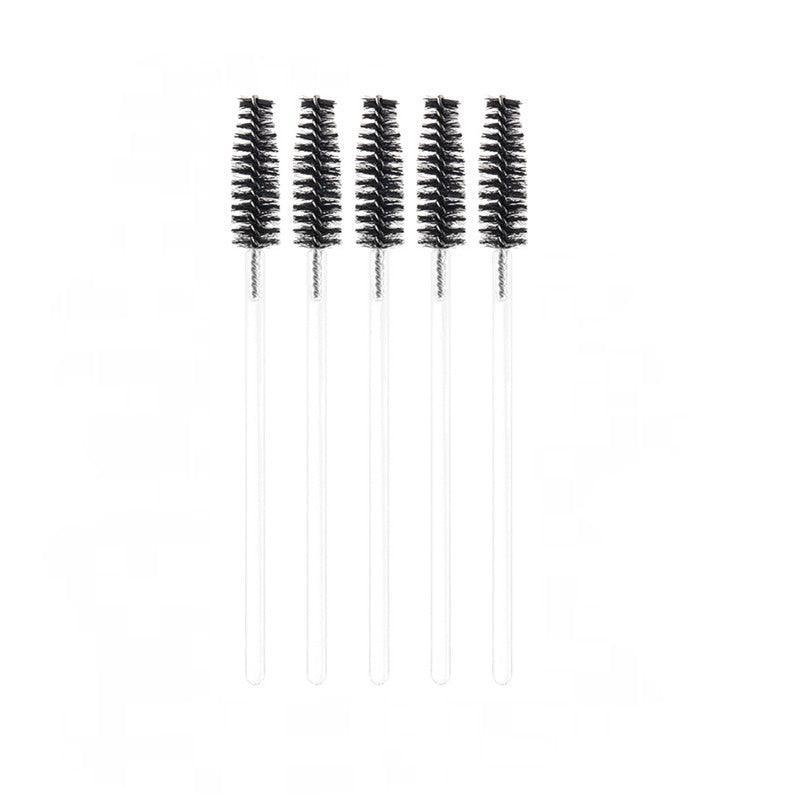 50X Disposable Mascara Wands Eyelash Brushes Applicator Lash Extension Brush - Red+Clear