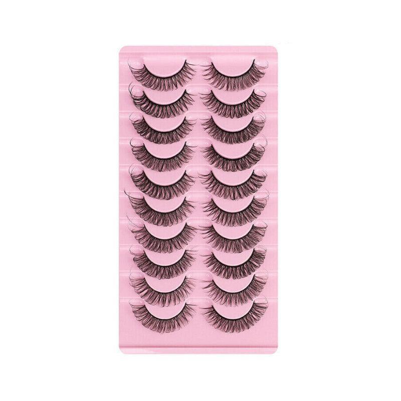 10 Pairs Russian D-Curl Mink False Eyelashes - Full & Curled - DH06-04