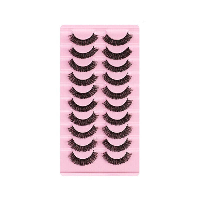 10 Pairs Russian D-Curl Mink False Eyelashes - Full & Curled - DH06-05