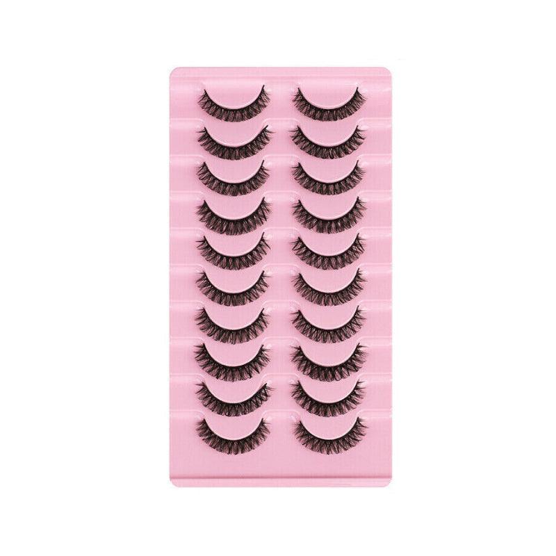 10 Pairs Russian D-Curl Mink False Eyelashes - Full & Curled - DH06-H5