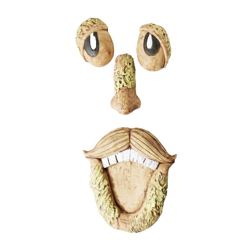 Old Man Tree Hugger Garden Peeker Yard Outdoor Sculpture Whimsical Face Decor - B