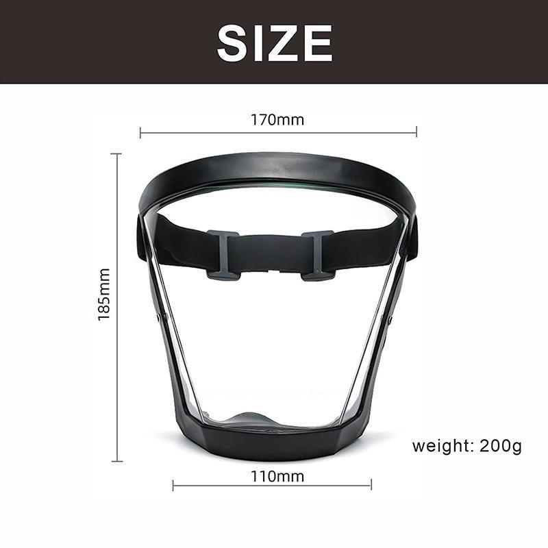 Super Protective Mask Anti-Fog Full Face Shield All-Inclusive For Men and Women - Black-1PC