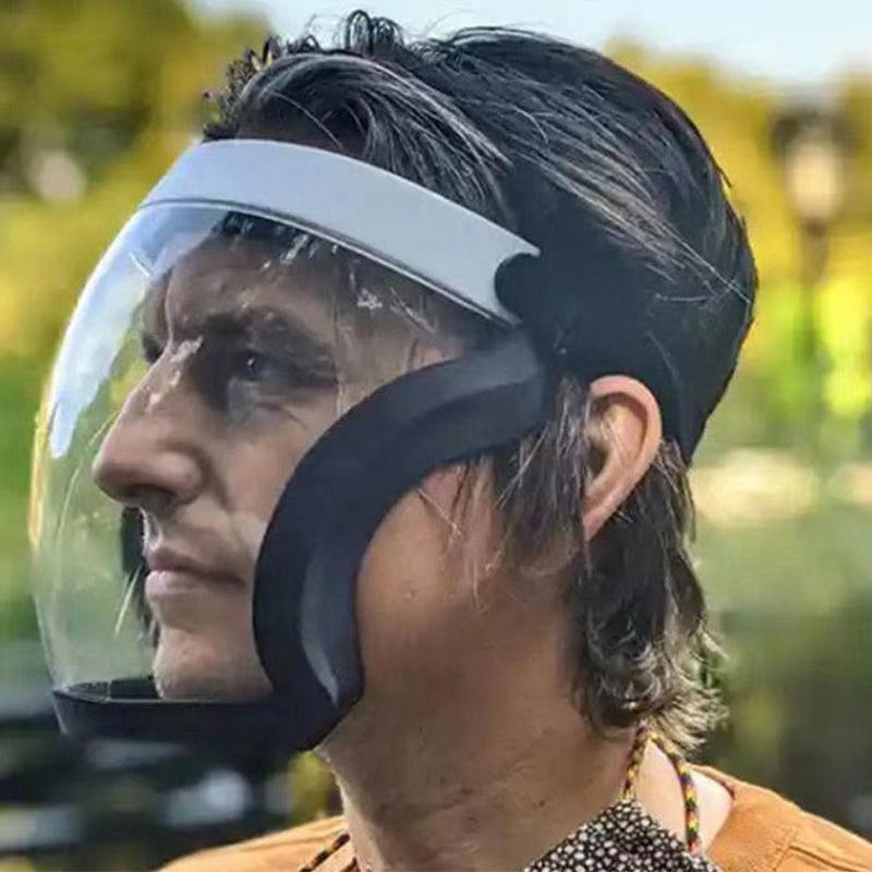 Super Protective Mask Anti-Fog Full Face Shield All-Inclusive For Men and Women - Black-1PC