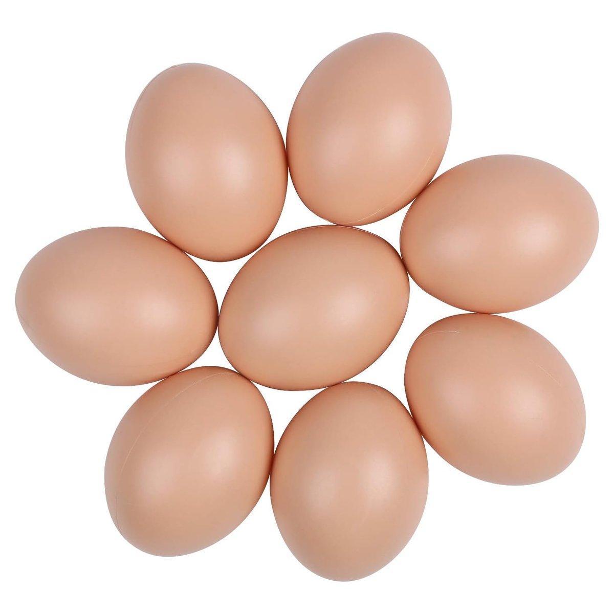 Plastic Painting Eggs DIY Toy Fake Eggs Colourful Drawing Craft Durable Egg - 6PCS