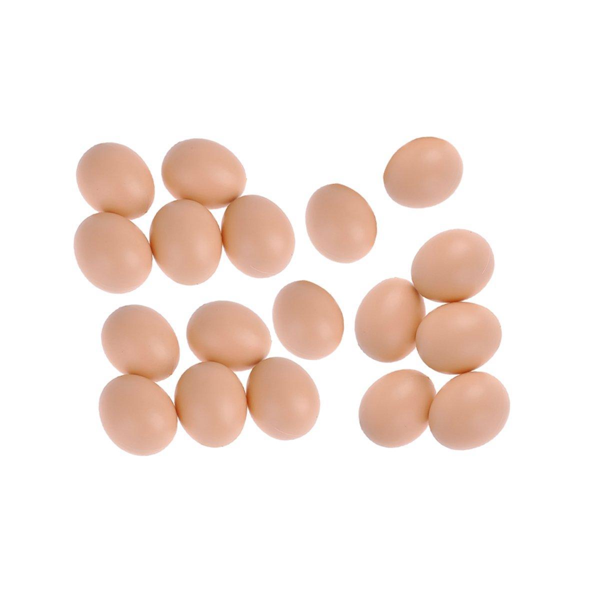 Plastic Painting Eggs DIY Toy Fake Eggs Colourful Drawing Craft Durable Egg - 6PCS