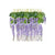 12X Artificial Silk Fake Flower Garland Vine Wisteria Leaf Hanging Wedding Decor - Purple