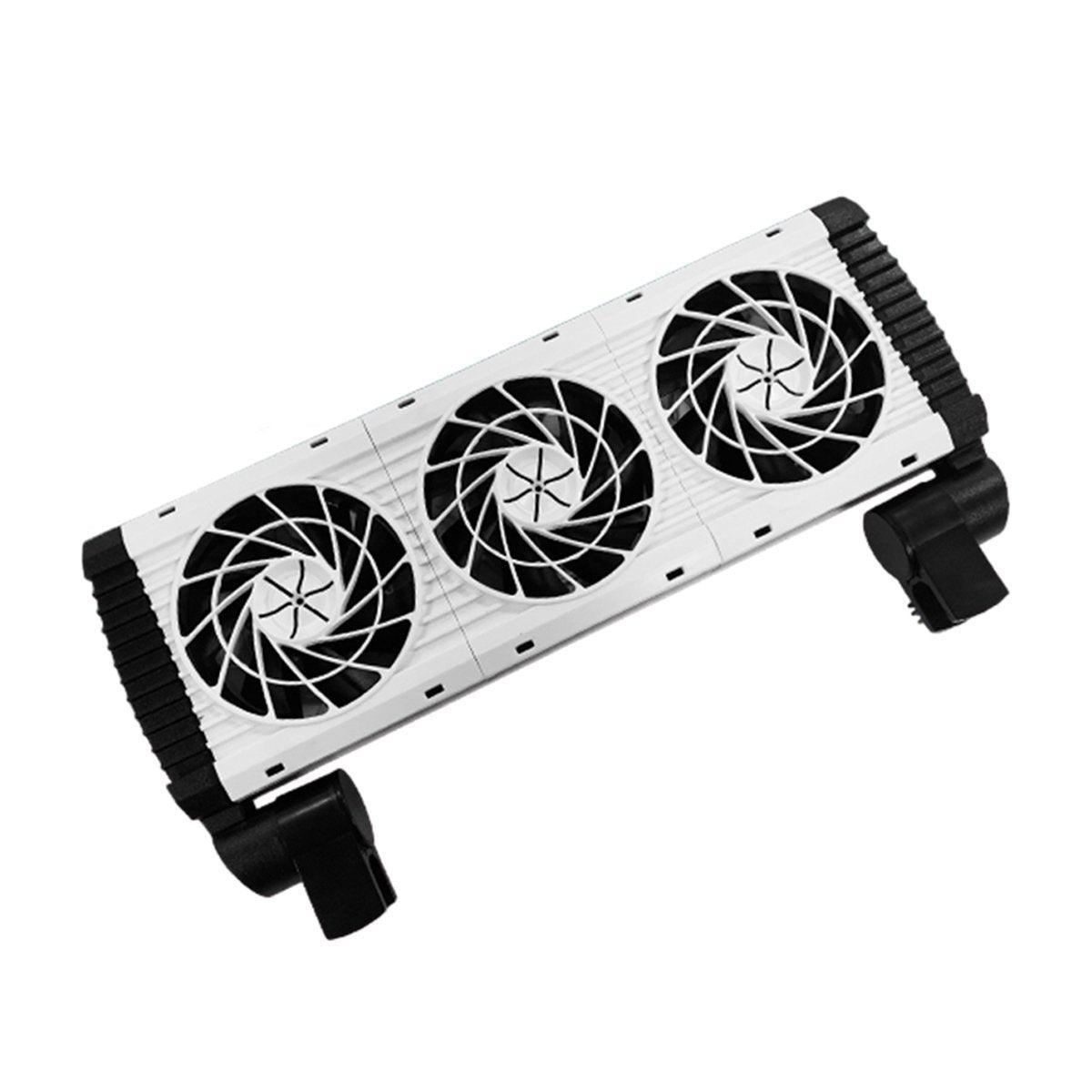 Mini Aquarium Cooling Fan for Fish Shrimp Tanks Quiet Temperature Control - Double head