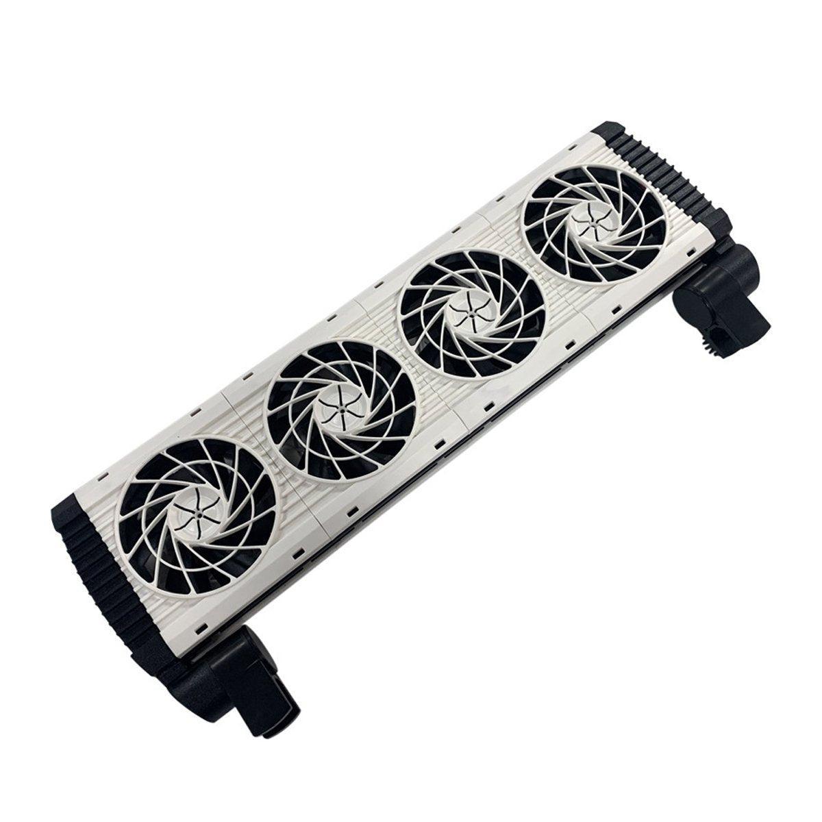 Mini Aquarium Cooling Fan for Fish Shrimp Tanks Quiet Temperature Control - Four head