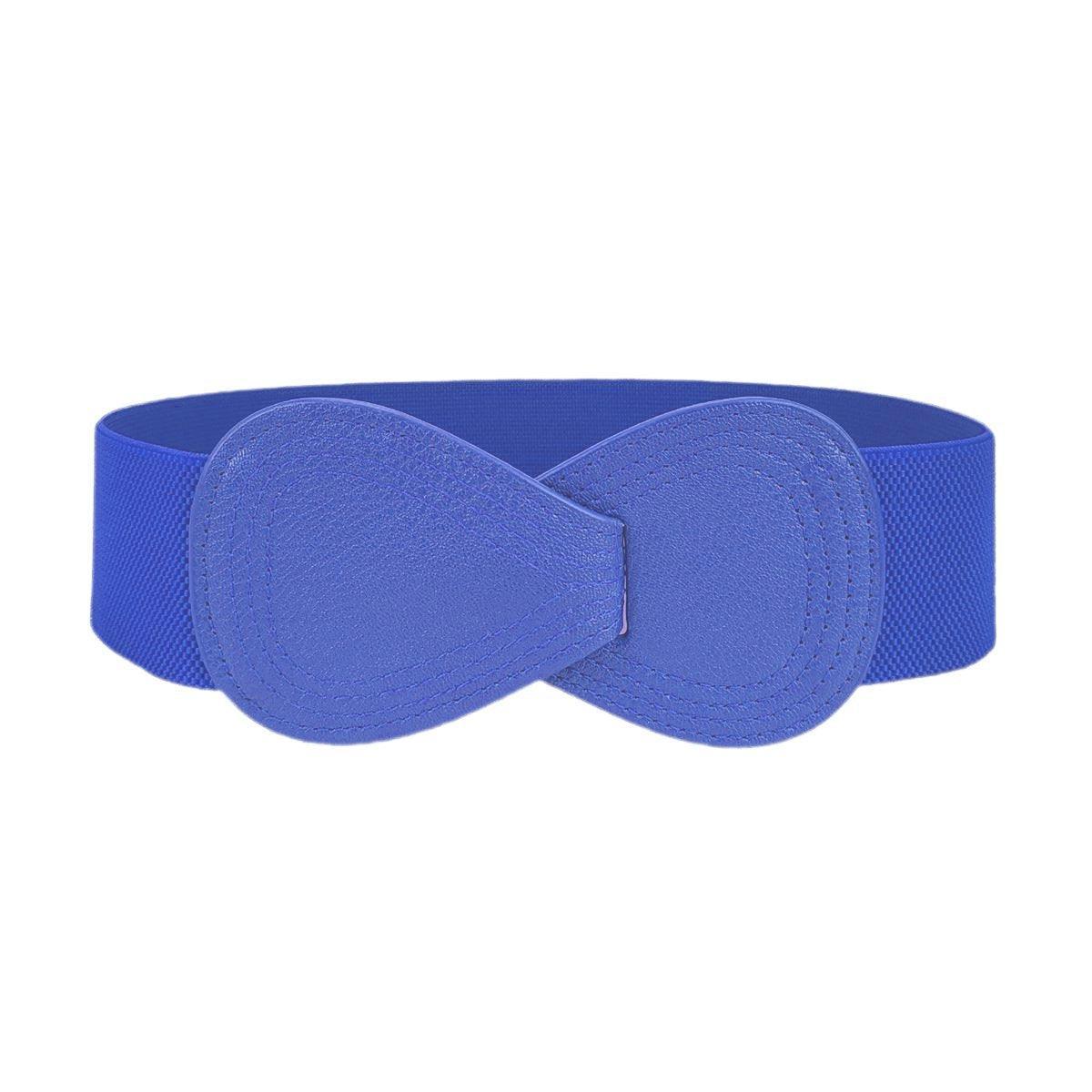 Fashion Belt Red Elastic Waist Cover Wide Belt Women Black Elastic Bow Decoration - Camel