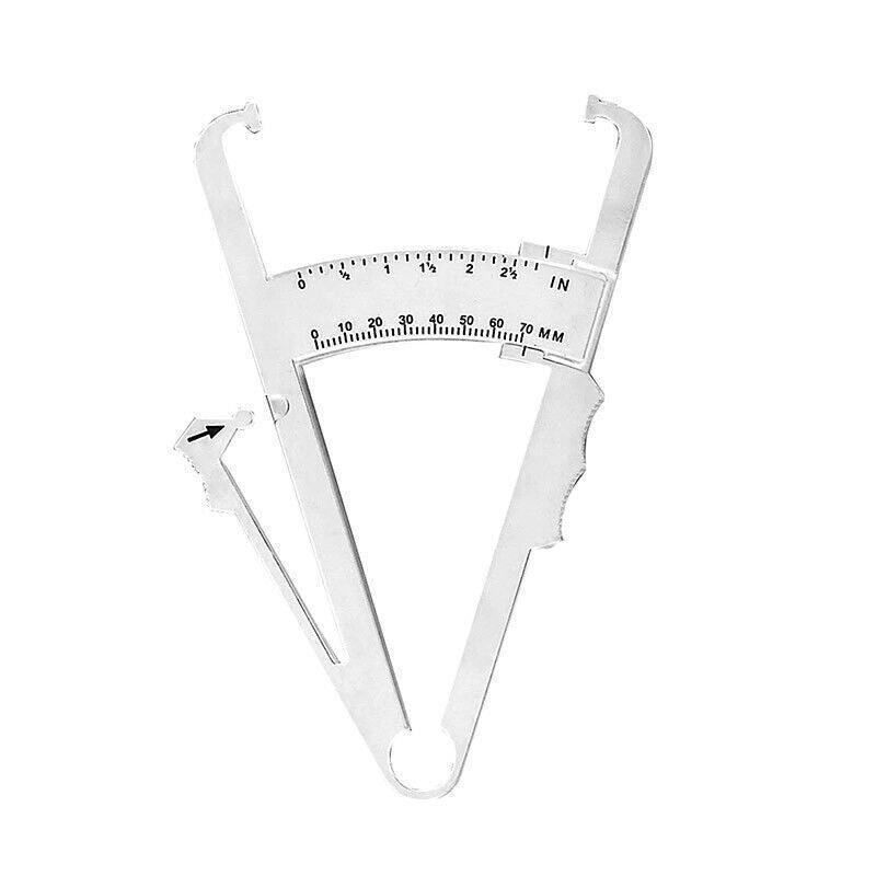 Body Fat Measurement Testing Caliper Skinfold Skin Fold Gym Weight Loss Test Au - White