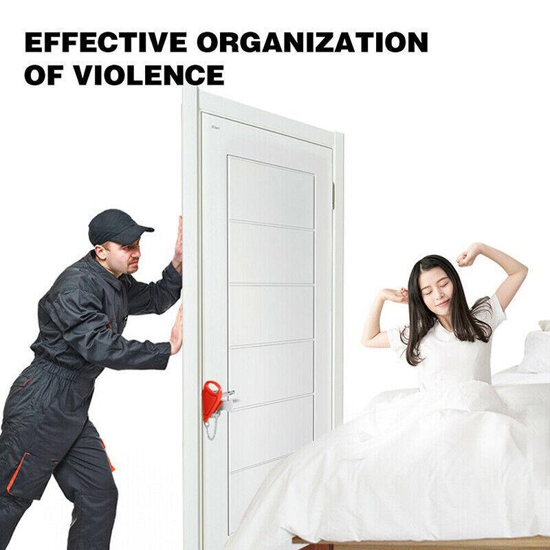 Portable Door Lock Hardware Security Safety Travel Hotel Home Addalock Safe Lock - Black