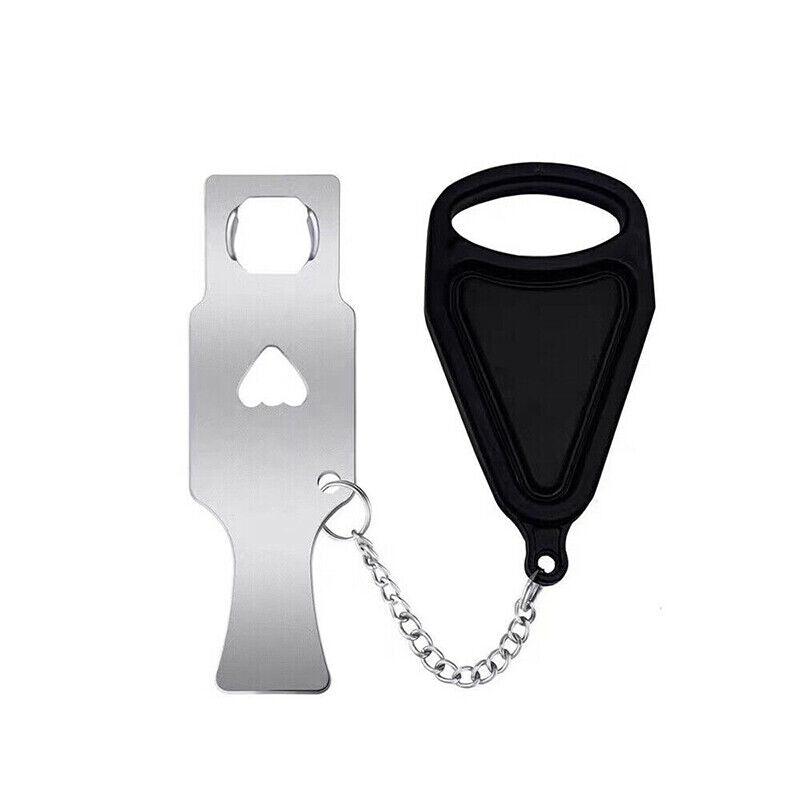 Portable Door Lock Hardware Security Safety Travel Hotel Home Addalock Safe Lock - Black