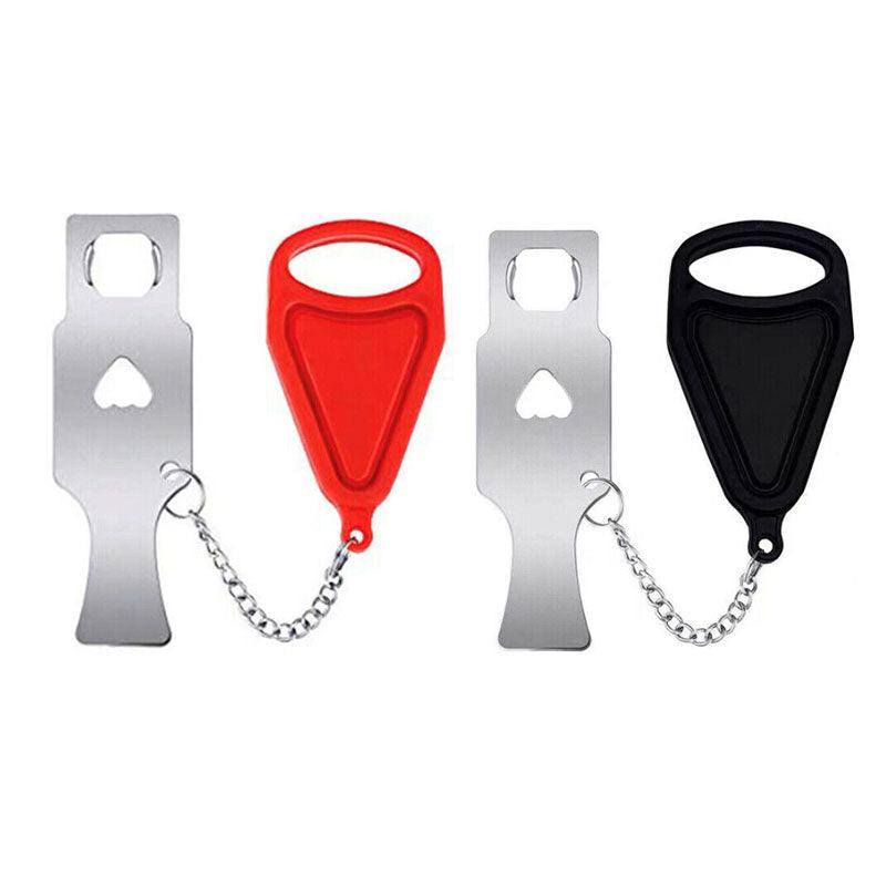 Portable Door Lock Hardware Security Safety Travel Hotel Home Addalock Safe Lock - Red