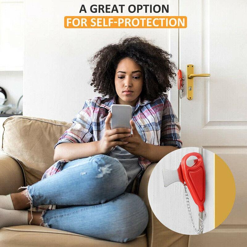 Portable Door Lock Hardware Security Safety Travel Hotel Home Addalock Safe Lock - Red