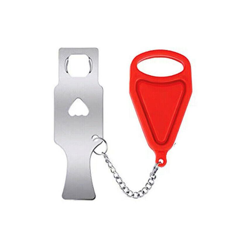 Portable Door Lock Hardware Security Safety Travel Hotel Home Addalock Safe Lock - Red