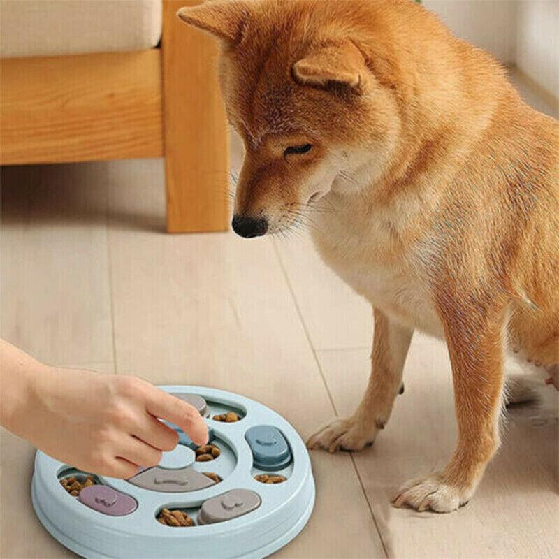 Dog Treat Dispenser Puppy Feeder Puzzle Game Interactive Toy Pet Training Supply - Pink