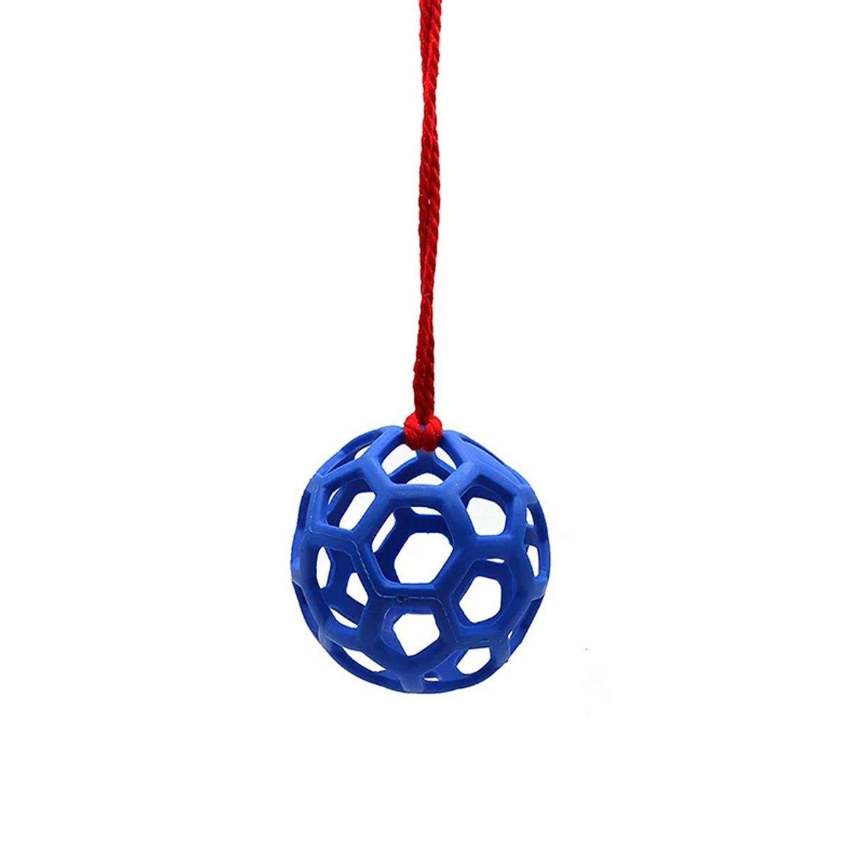 Hanging Hay Feeders Stable Feed Polo Feeding Balls Toy for Horses and Livestock - Blue