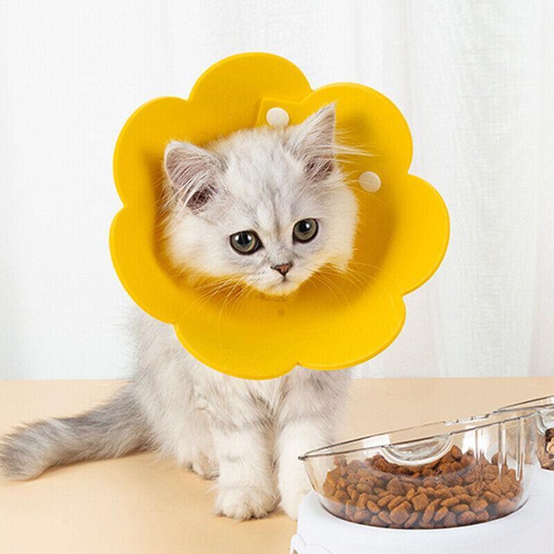 Pet Dog Cat Adjustable Soft Healing Elizabethan Collar Cone Medical Protective - Orange