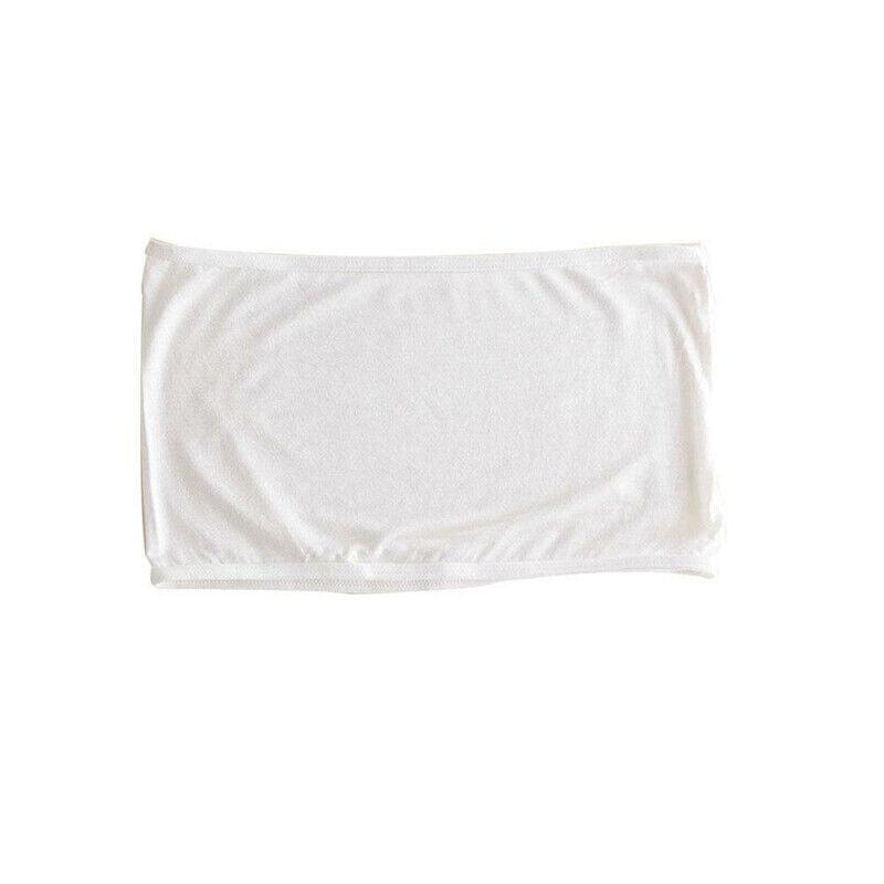 Female Strapless Boob Tube Top Bandeau Bra Modal Ladies Modal Stomacher Wrapped - White