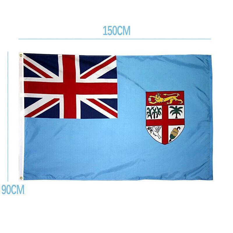 Large Fiji Fijian Flag Pacific Island Heavy Duty Outdoor 90 X 150 CM - 3ft x 5ft