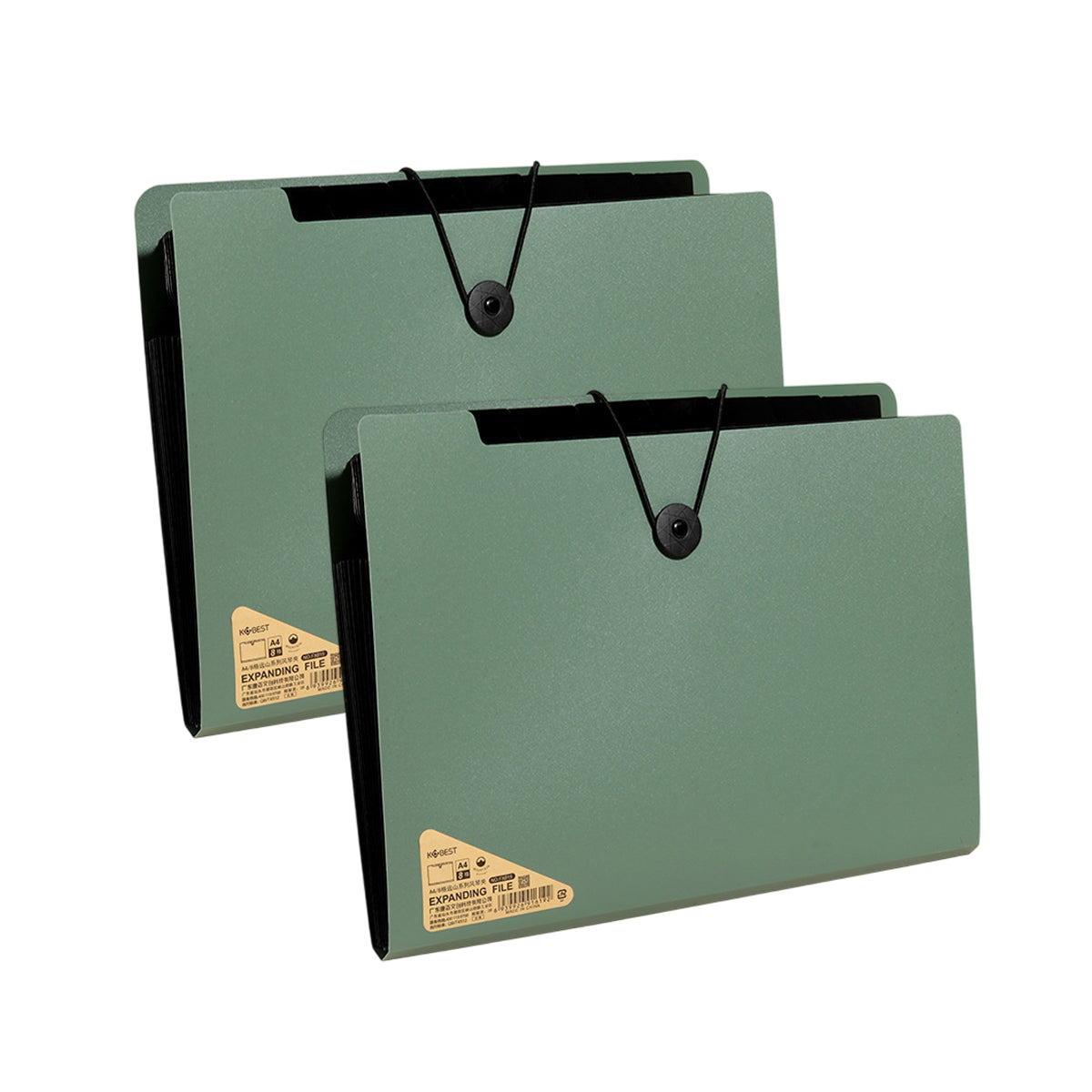 8 Cell File Folder Organizer Bag Test Paper Storage Document Holder School Office - Black