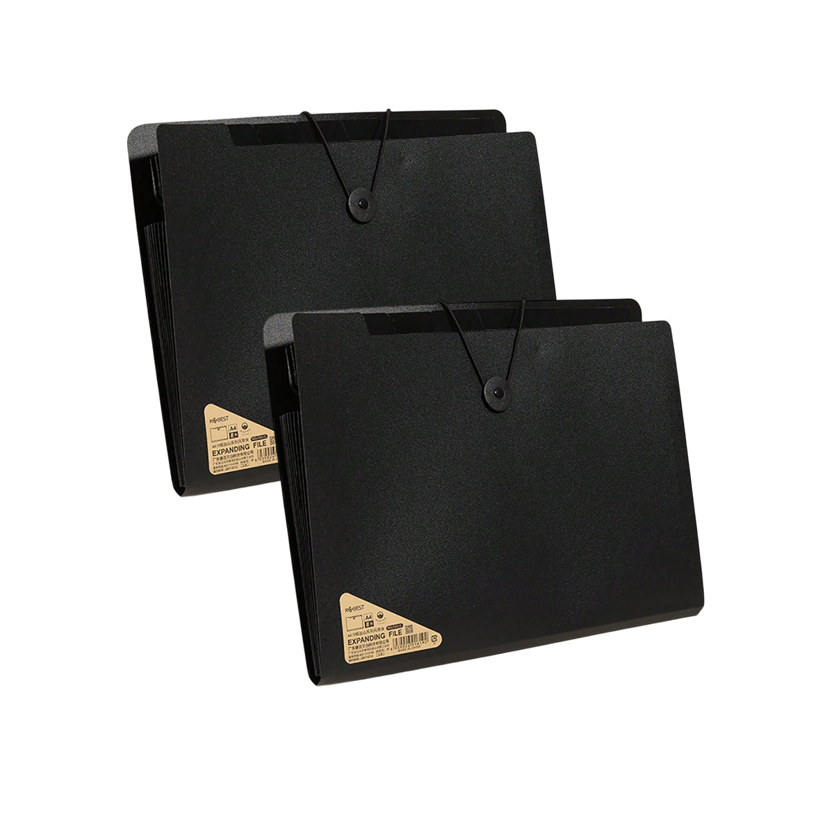 8 Cell File Folder Organizer Bag Test Paper Storage Document Holder School Office - Black