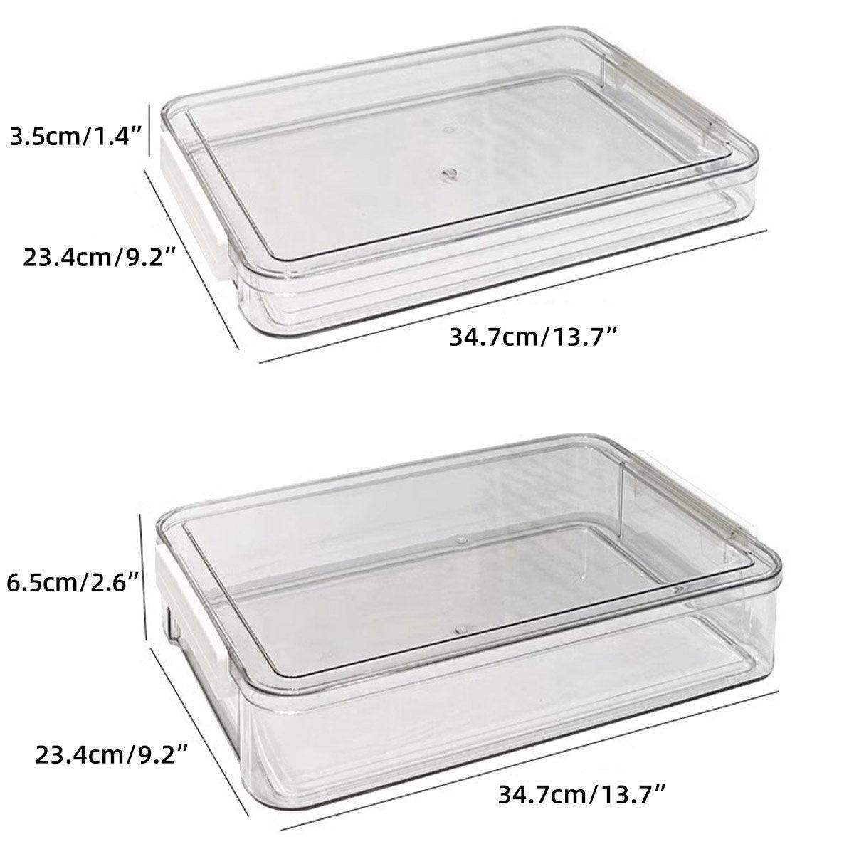 Large Capacity A4 File Storage Box Transparent Plastic Document Organizer Case - Small