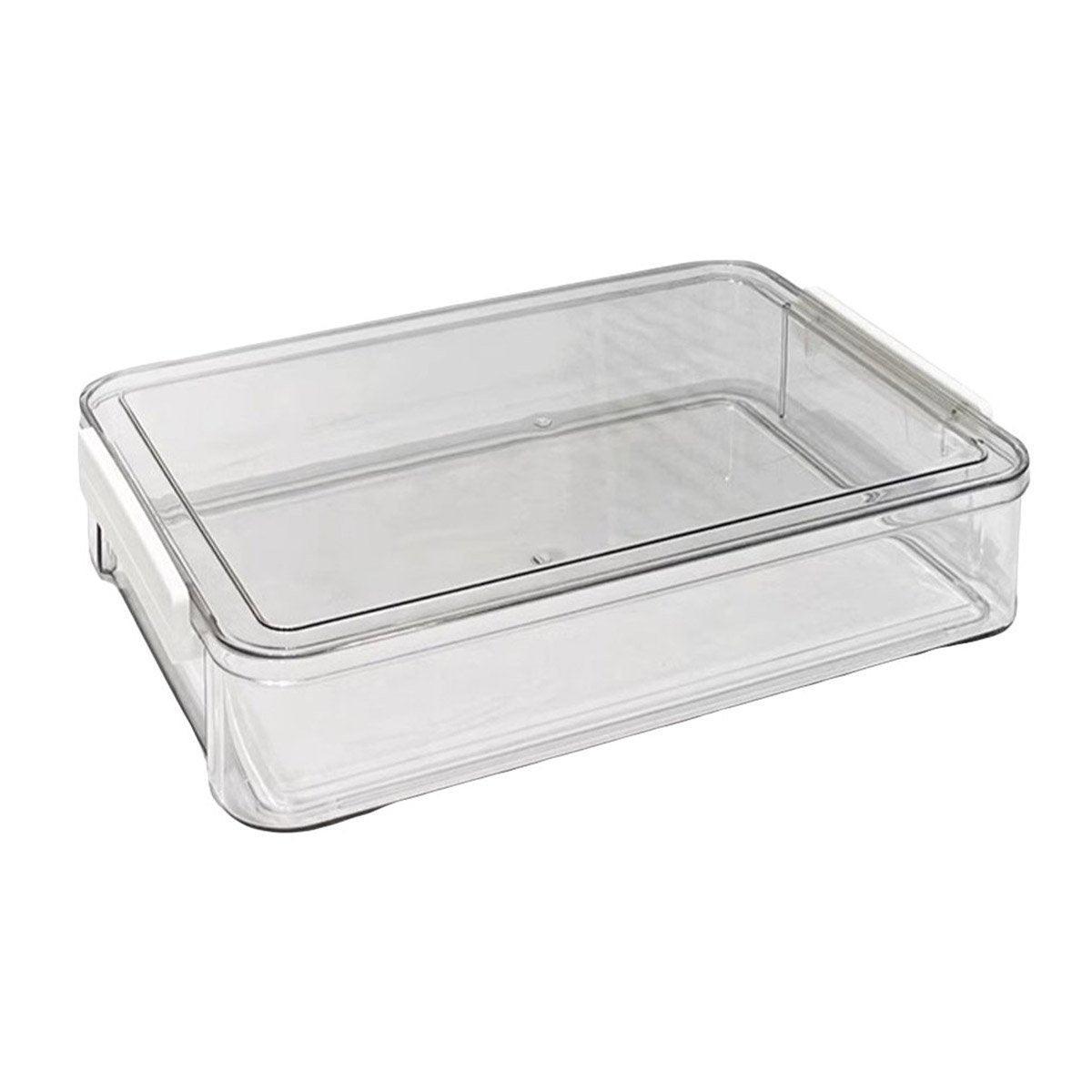 Large Capacity A4 File Storage Box Transparent Plastic Document Organizer Case - Small