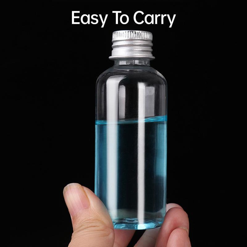 50/100pcs Clear Plastic Bottles with Aluminum Caps Liquid Dispenser Containers - 30ml-100pcs