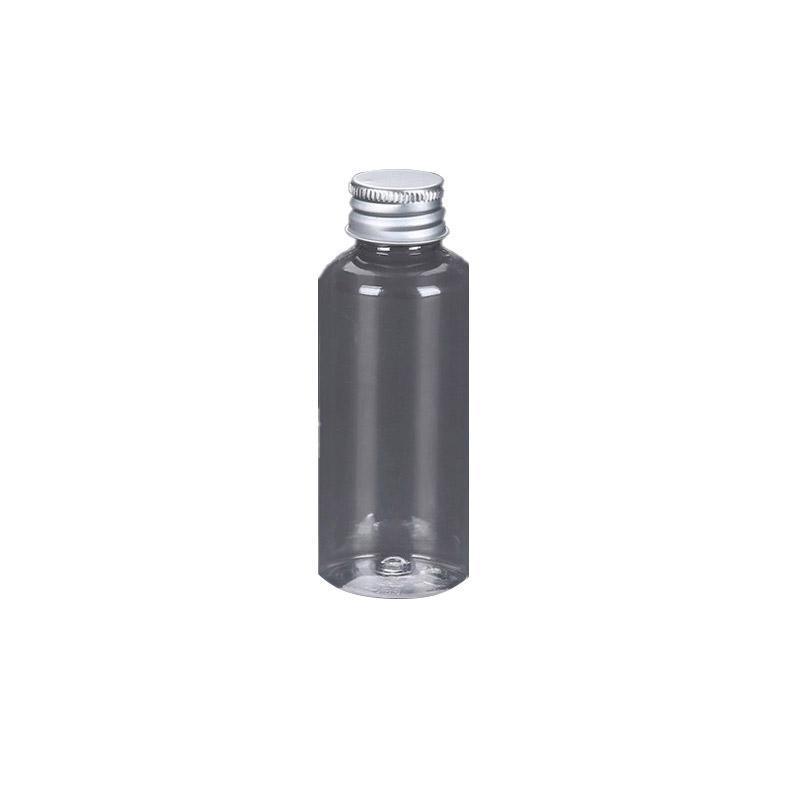 50/100pcs Clear Plastic Bottles with Aluminum Caps Liquid Dispenser Containers - 50ml-100pcs