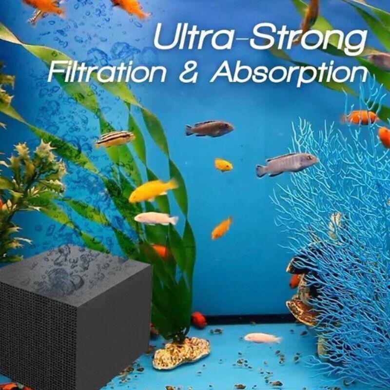 Eco-Aquarium Carbon Filter For Fish Tank Water Purifier Cube Aquarium Cleaner - 10X10X10CM