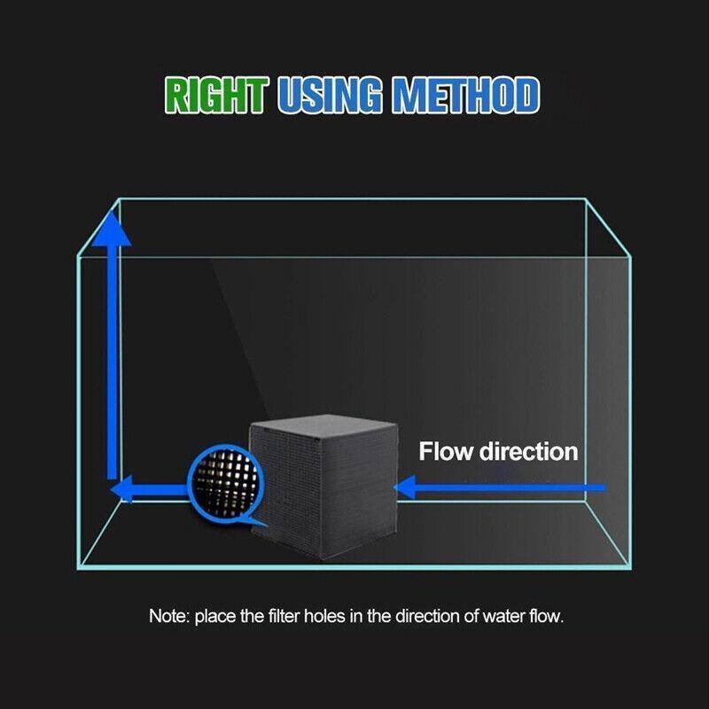 Eco-Aquarium Carbon Filter For Fish Tank Water Purifier Cube Aquarium Cleaner - 10X10X5CM