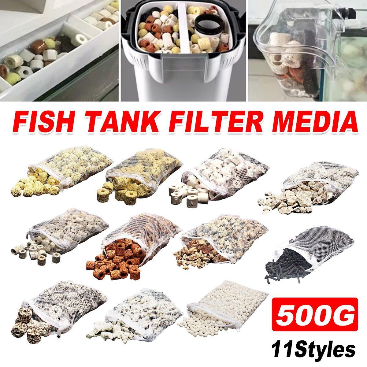 500g Fish Tank Water Filter Media Aquarium Filtration Material Sponge Pad - Maifan Stone