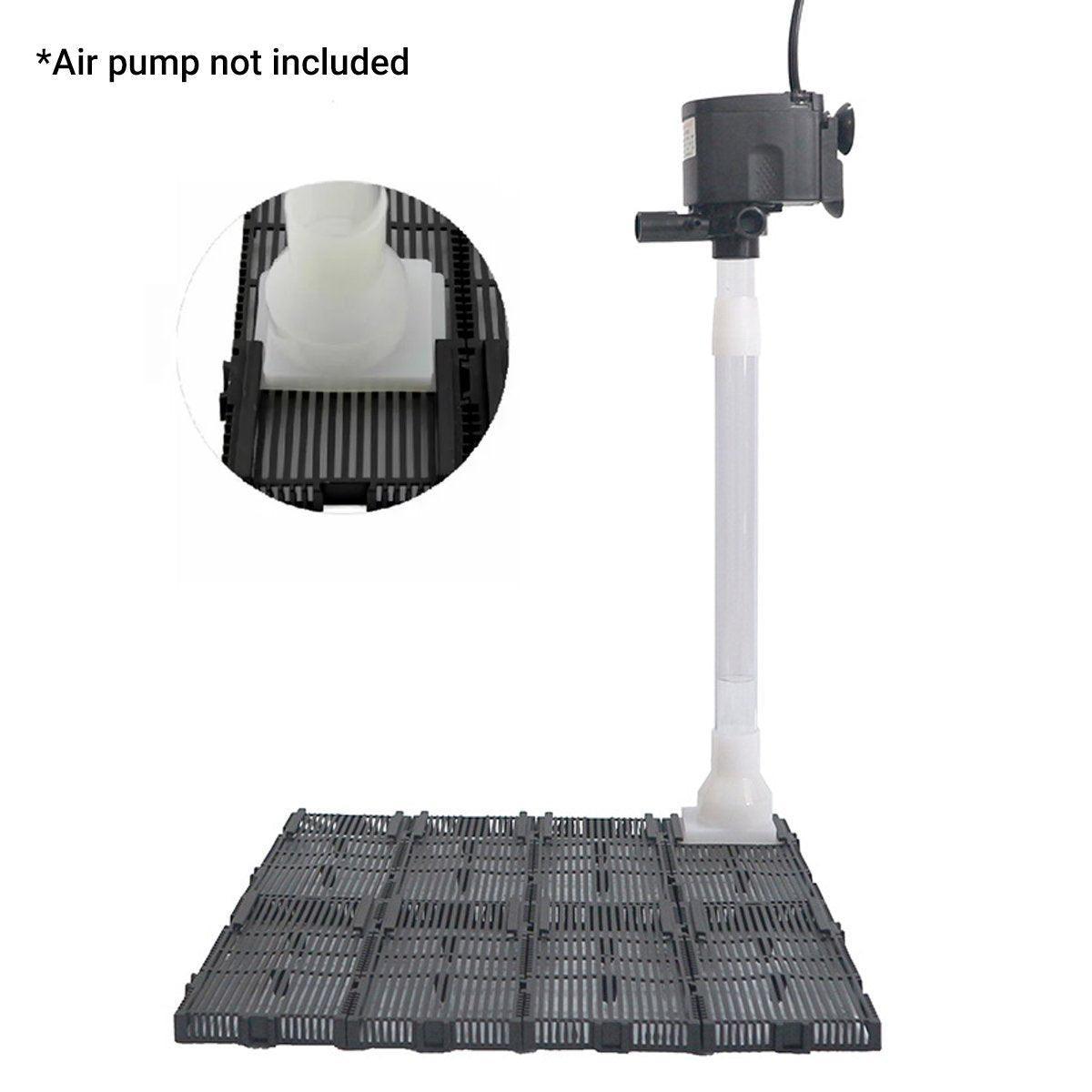 Aquarium Undergravel Filtration System 16pcs Set Underwater Fish Tank Filter Kit