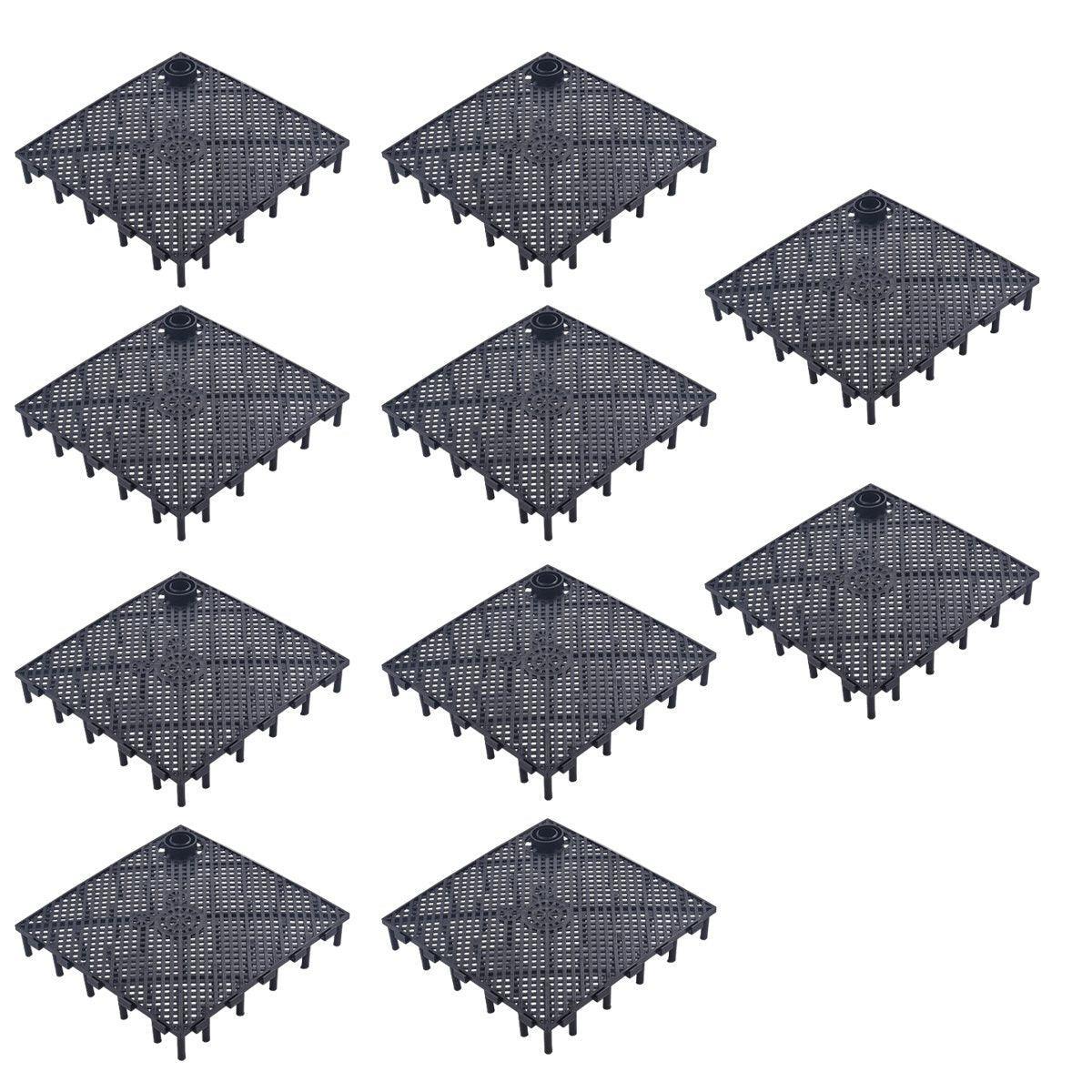 Fish Tank Aquarium Under Gravel Filter System Safe Filtration Plate Board Kit - Clear-10PCS