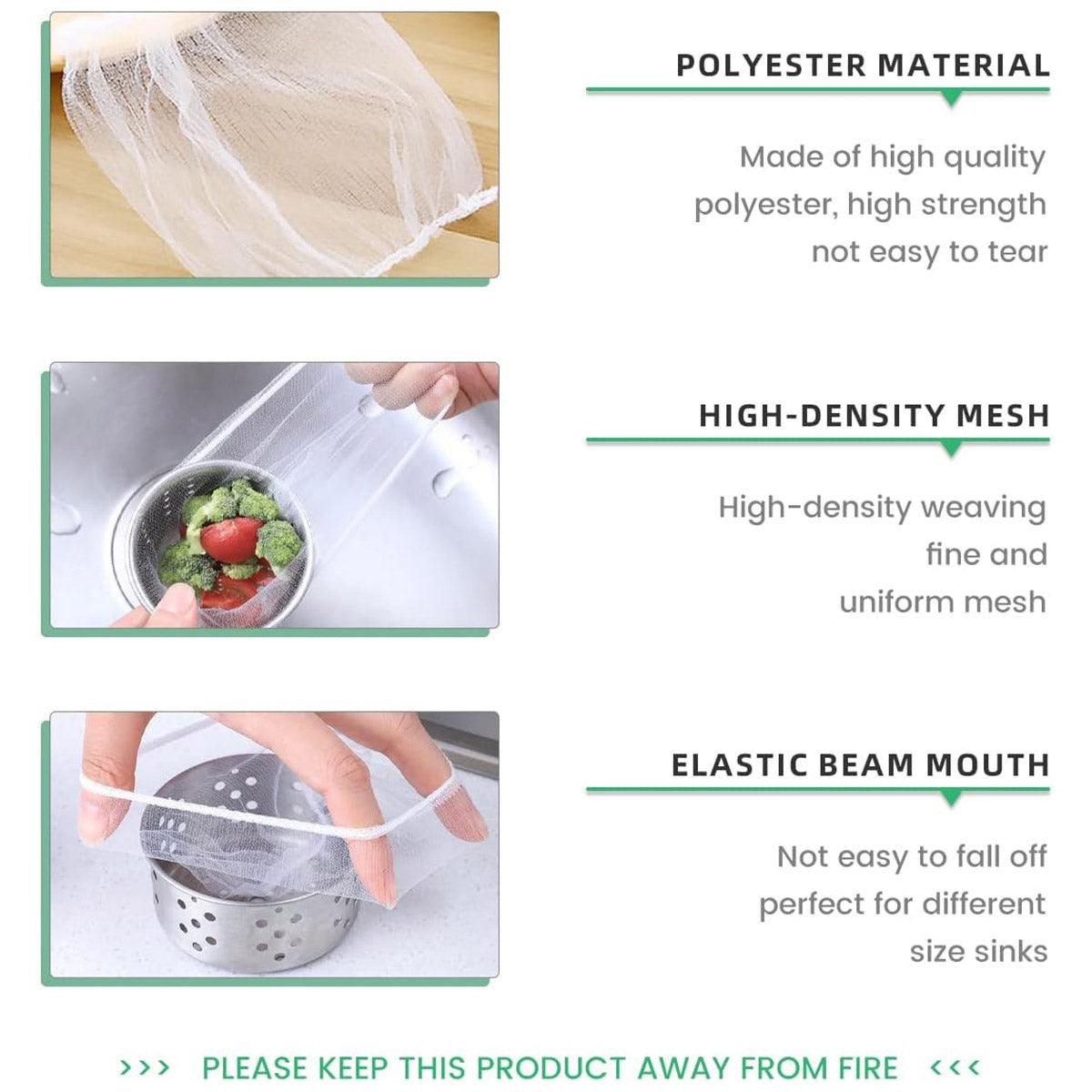 300pcs Disposable Kitchen Sink Strainer Anti Clogging Sewer Mesh Pocket Filter