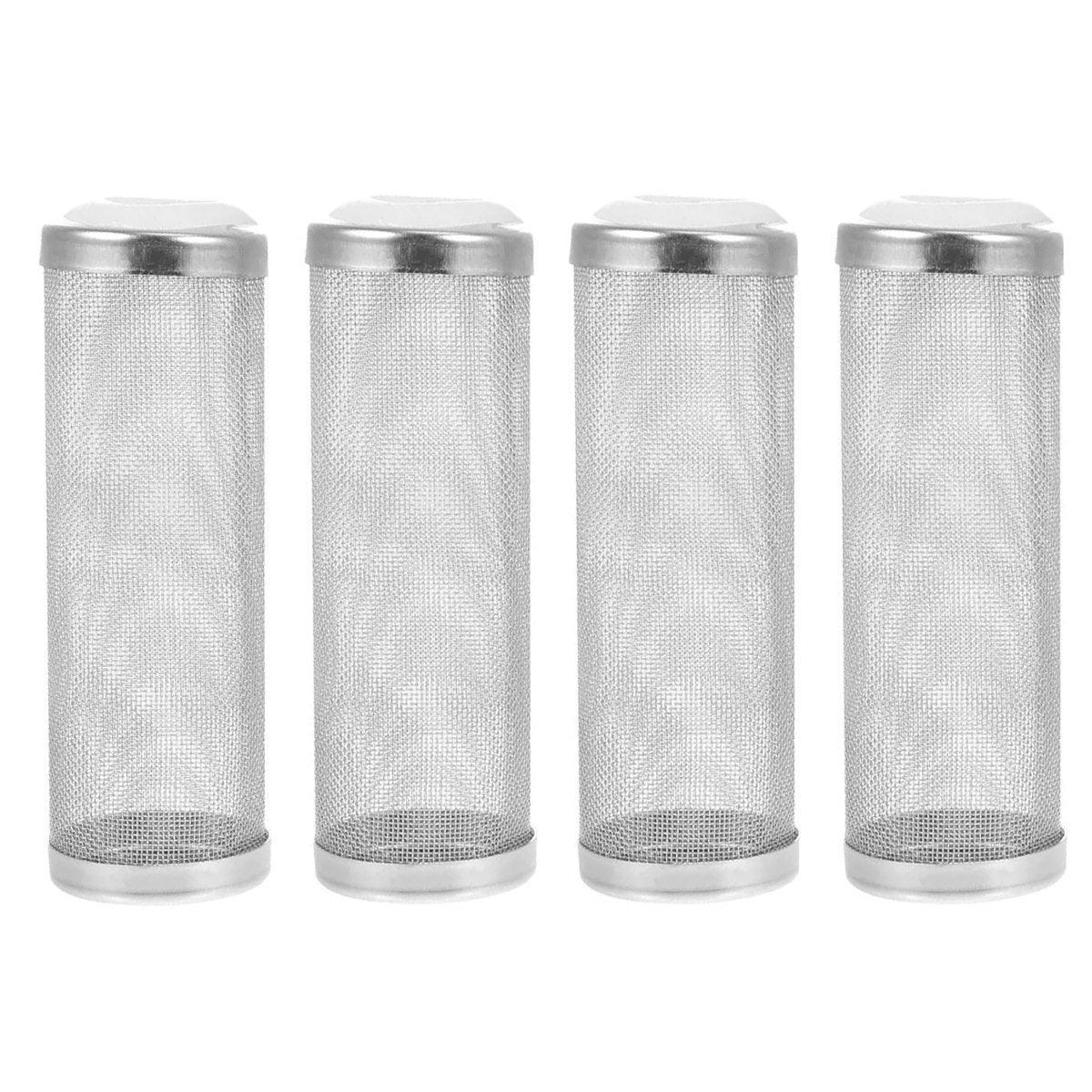 4x Stainless Steel Shrimp Filter Guard Aquarium Intake Protector Fish Safe Mesh - White-4PCS (12mm)