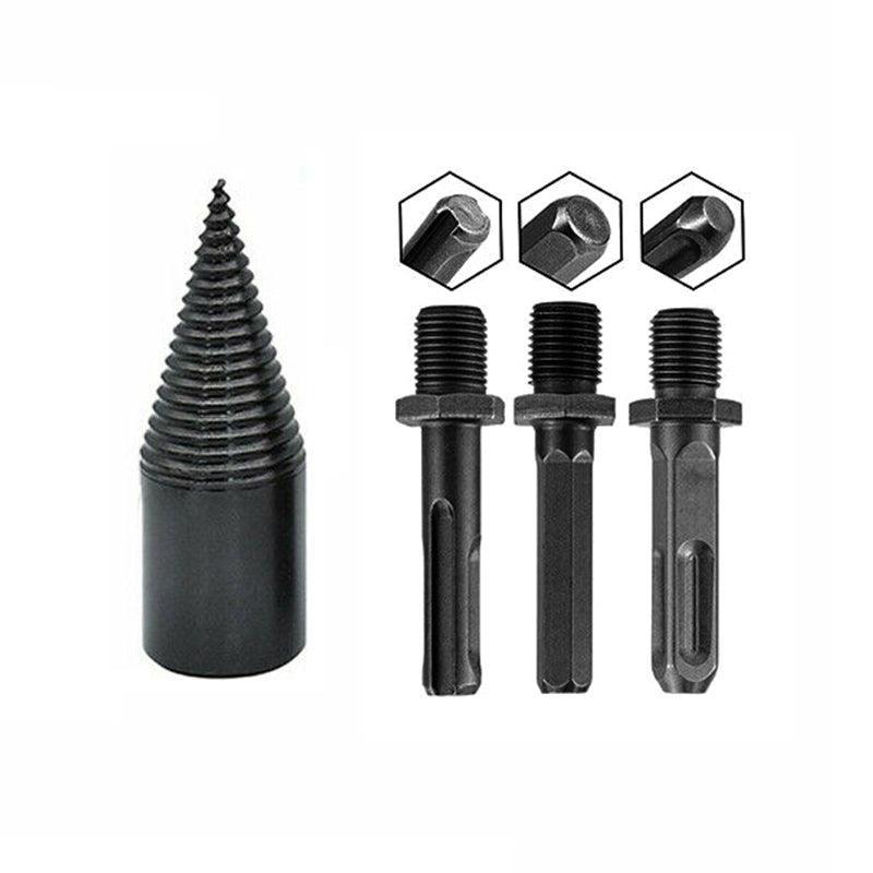 32-42Mm High Speed Twist Firewood Drill Bit Wood Splitting Splitter Cone Driver - 32MM