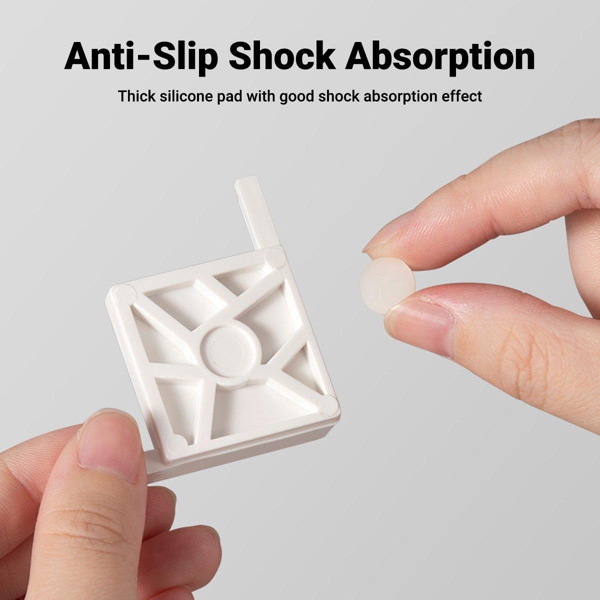 5pcs Plastic Fish Tank Base Bracket Corner Guard Stand Holder for Aquarium Tanks - White-L