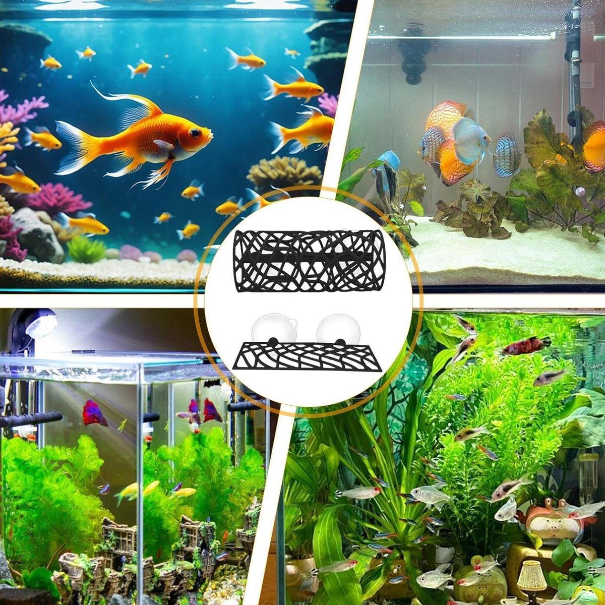 Aquarium Fish Resting Tunnel Hiding House for Betta Shrimp Small Fish Tank Decor - Black