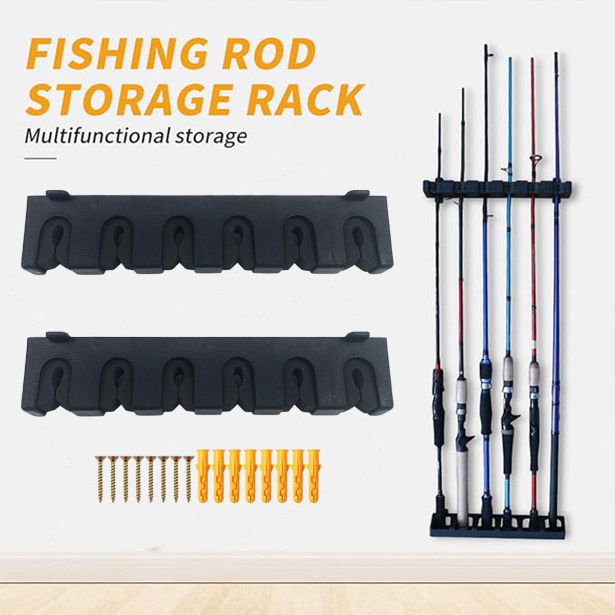 Wall Mounted Fishing Rod Holder Display Rack Sturdy Fishing Rod Storage Stand