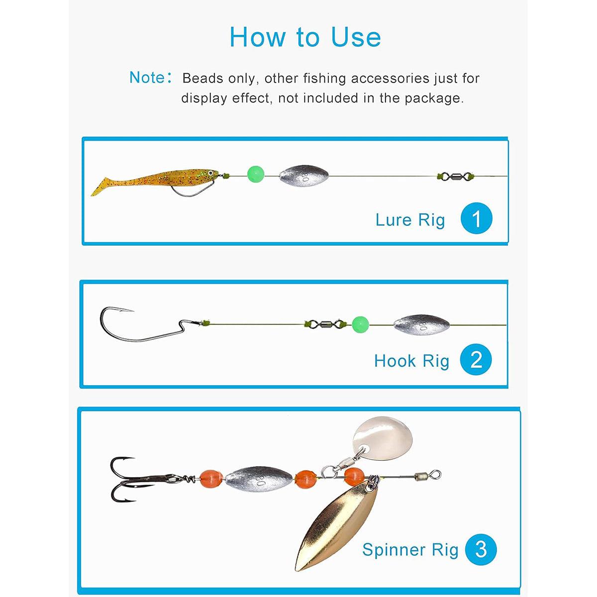 High Quality 2 Boxes of Round Colourful Fishing Beads Tackle Accessories Kit