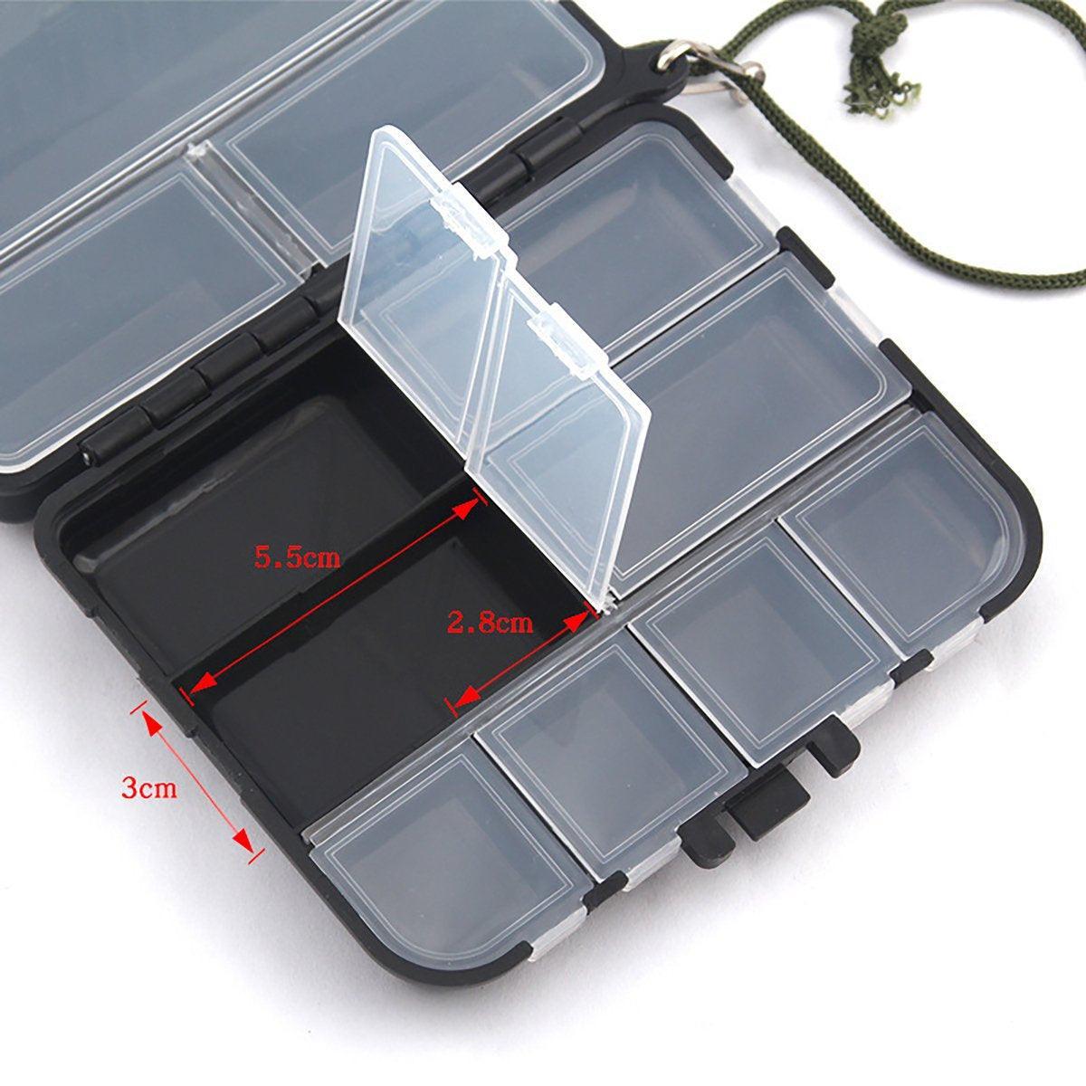 Fishing Accessories Storage Box with Hand Rope Hook Organizer for Fishing Gear - Large