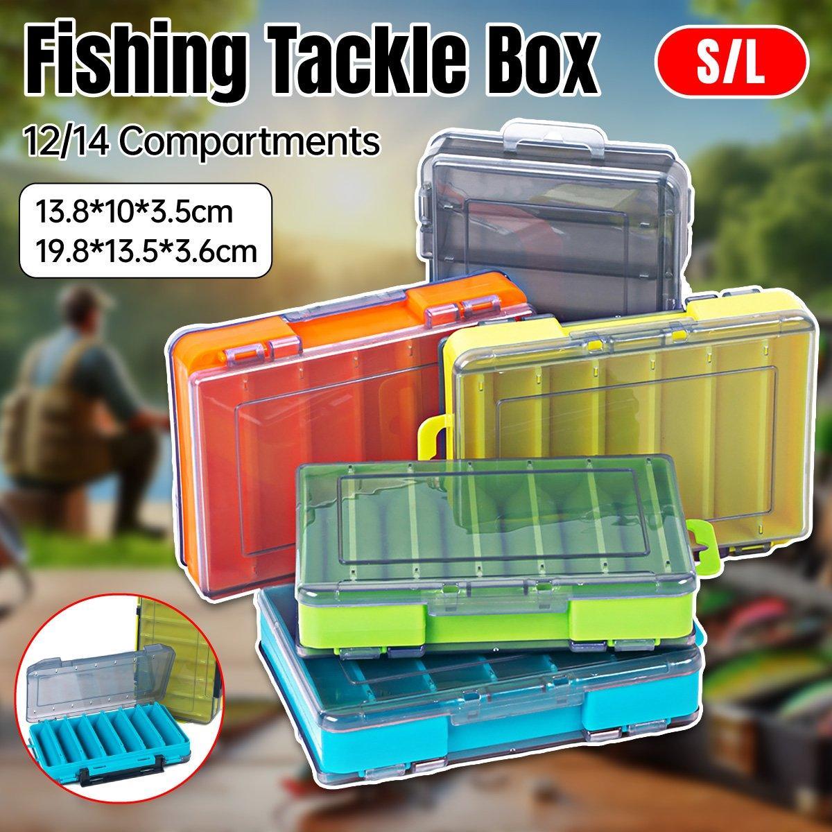 Multifunctional Fishing Bait Storage Box Accessories Gear Organizer Tool Box - Yellow-L