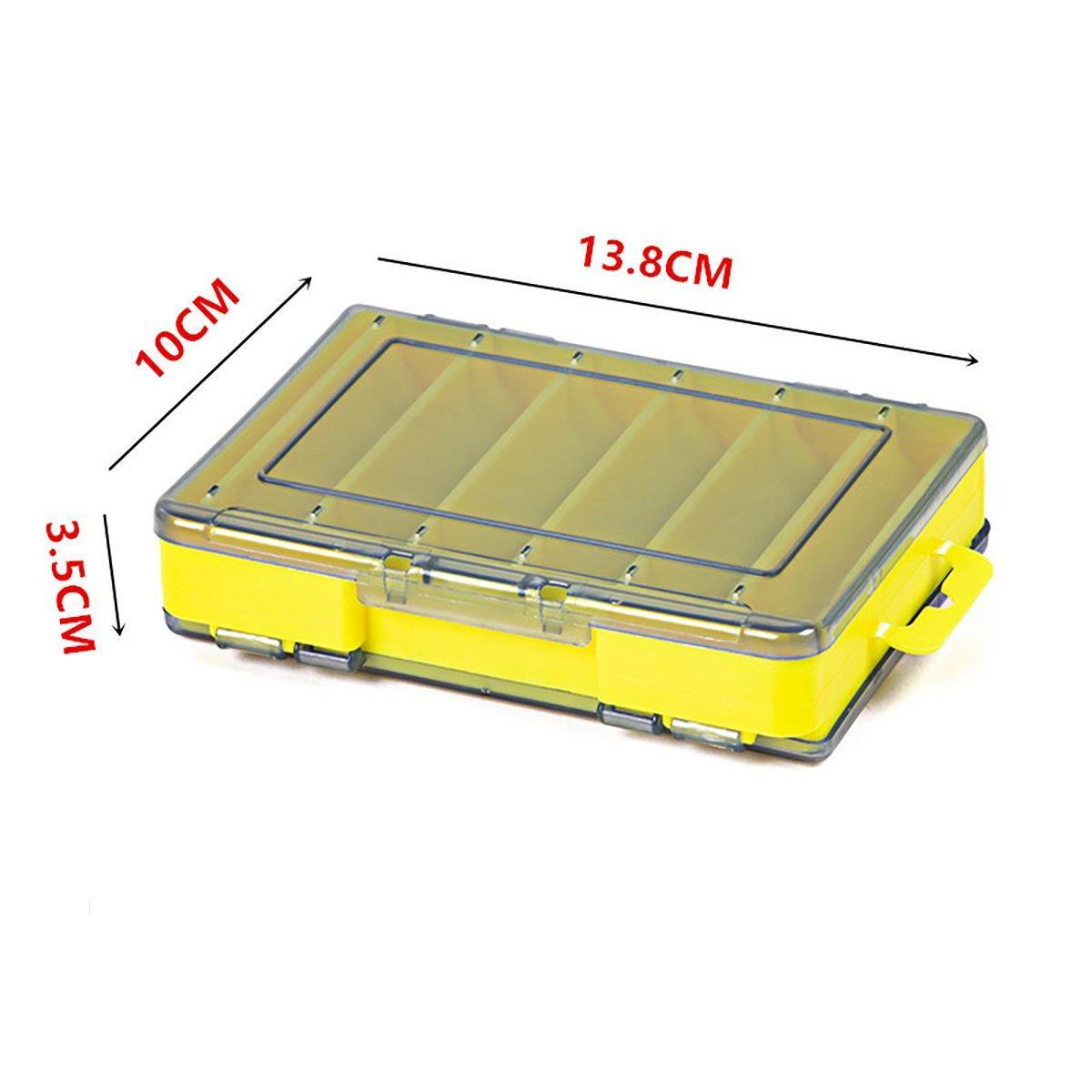 Multifunctional Fishing Bait Storage Box Accessories Gear Organizer Tool Box - Yellow-S