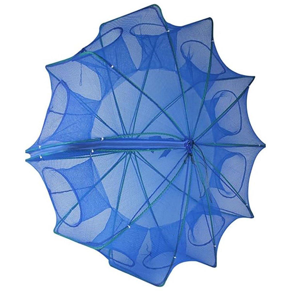 6/8/10 Holes Fishing Net Small Foldable Square Folding Shrimp Eel Lobster Trap - 8Holes