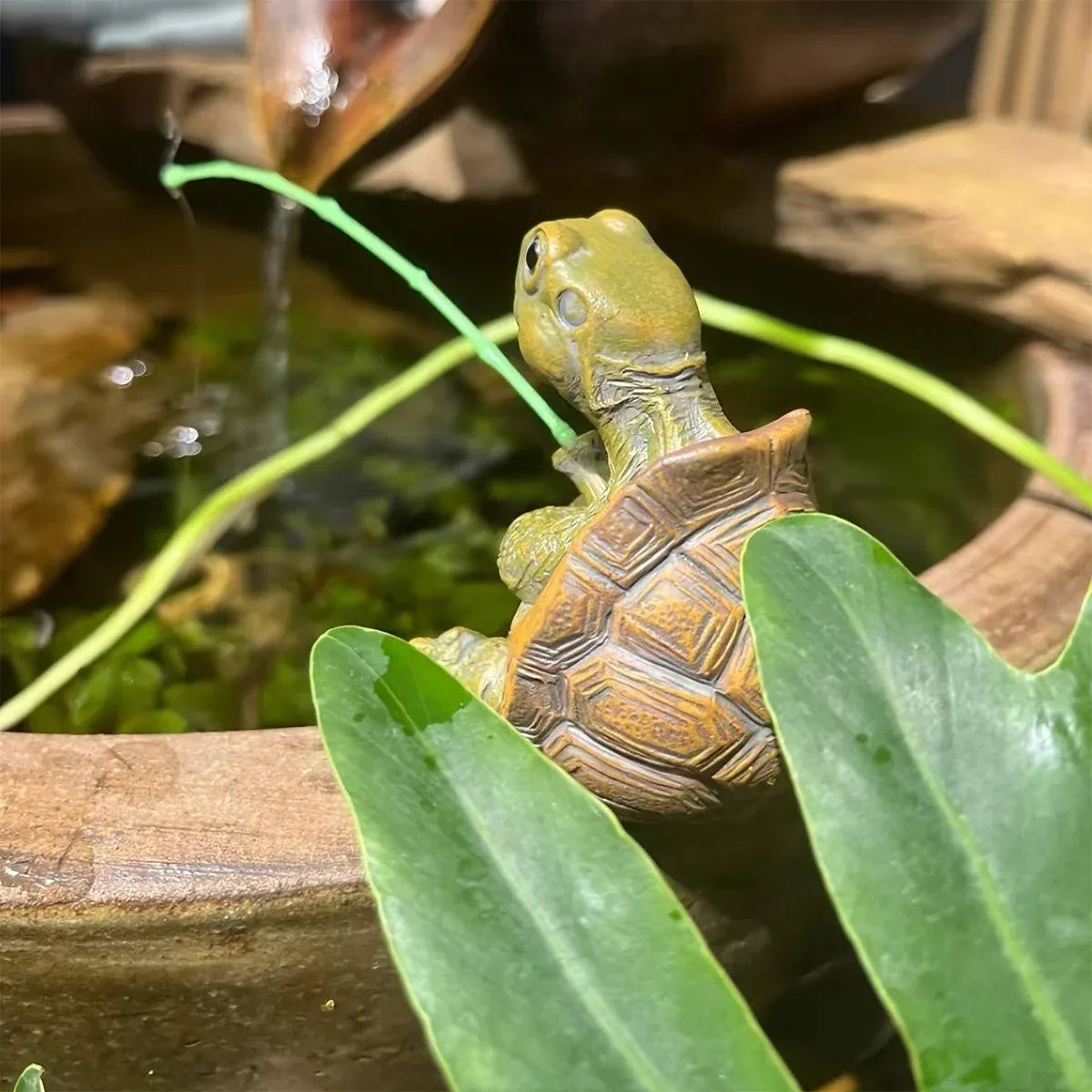 1-Piece Fishing Turtle Garden Ornament